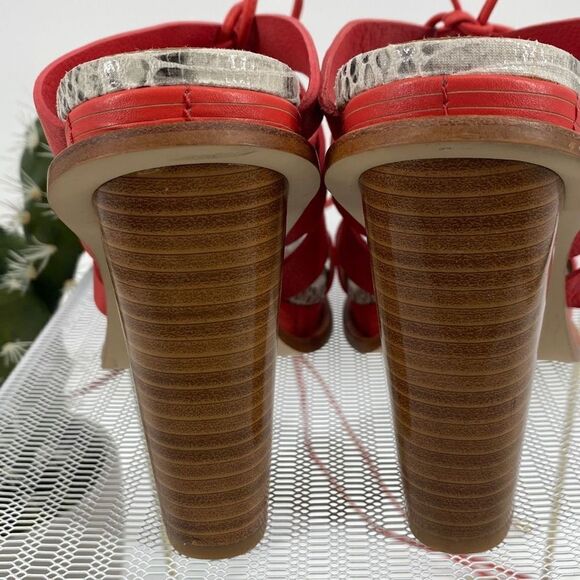 Calvin Klein Panelope Toscana Wrap Ankle Strapping Heeled Open Toe Sandals 8 - Picture 8 of 12